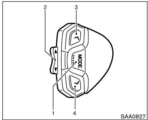 NISSAN PATHFINDER 2004 - COMMUTATEUR DE LA COMMANDE AUDIO SUR LE VOLANT (si le véhicule en est équipé) - 1