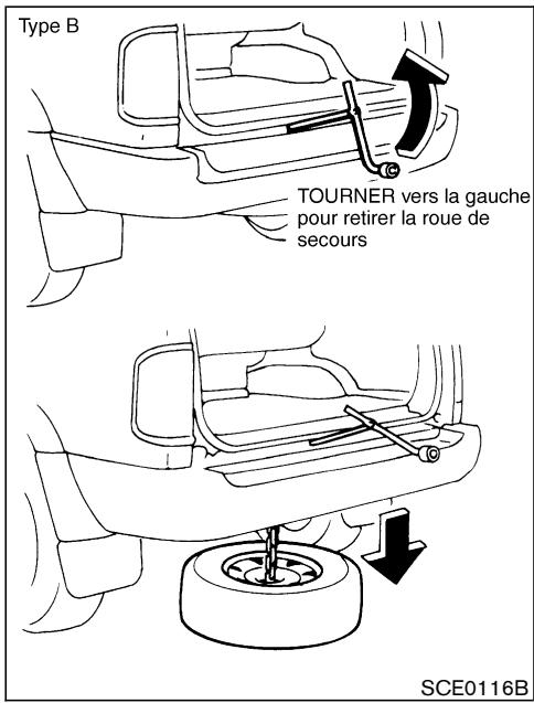 NISSAN PATHFINDER 2004 - Roue de secours et outils - 2