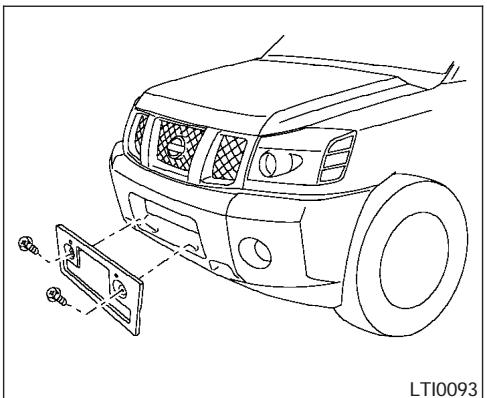 NISSAN PATHFINDER 2006 - INSTALLATION DE LA PLAQUE D'IMMATICULATION AVANT - 1