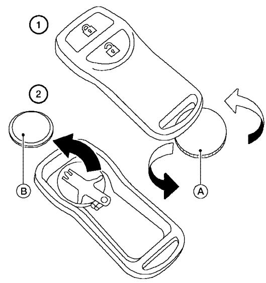 NISSAN PATHFINDER 2006 - REEMPLACEMENT DE LA PILE DE LA TÉLECOMMANDE - 1