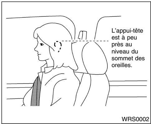 NISSAN QUEST 2001 - RéGLAGE DES APPUIS-TÉTE - 1