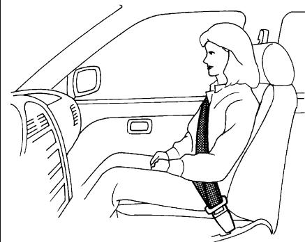 NISSAN QUEST 2001 - PRECAUTIONS À PRENDRE AVEC LES CEINTURES DE SECURITÉ - 1