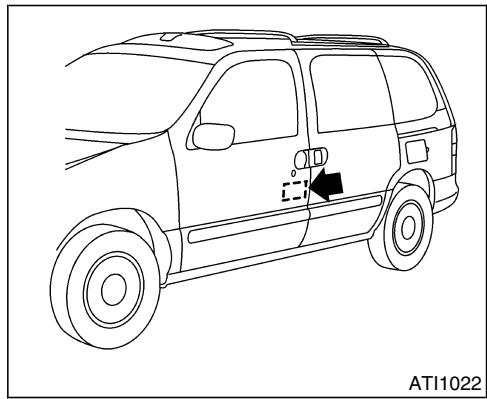 NISSAN QUEST 2001 - PLAQUE DU NUMERO D'IDENTIFICATION DE VEHICULE (NIV) - 3