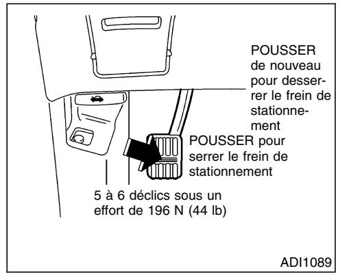 NISSAN QUEST 2001 - FREIN DE STATIONNEMENT ET PÉDALE DE FREIN - 1