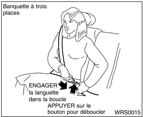 NISSAN QUEST 2001 - BANQUETTE À TROIS PLACES DE LA DEUXIÈME RANGÉE - 1