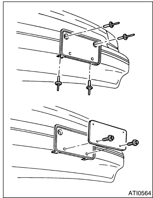 NISSAN QUEST 2001 - POSE DE LA PLAQUE D'IMMATRICULATION AVANT - 1