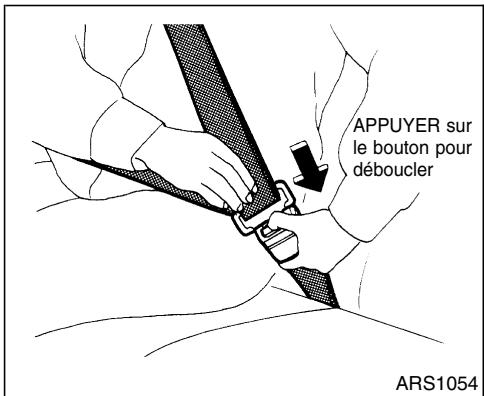 NISSAN QUEST 2001 - Bouclage des ceintures de sécurité - 2