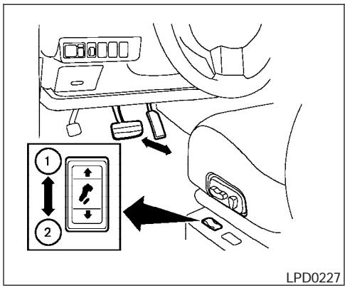 NISSAN QUEST 2004 - RéGLAGE DE POSITION DE LA PEDALE (selon l'équipement du vehicule) - 1