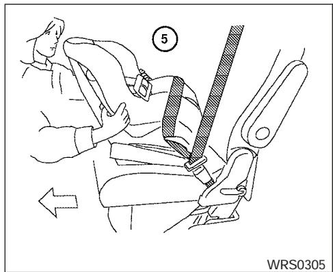 NISSAN QUEST 2004 - Dispositif de retenue à orienter vers l'arrête — étape 4 - 1