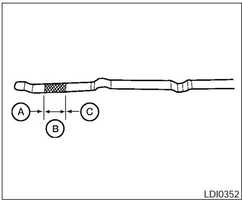 NISSAN QUEST 2004 - VÉRIFICATION DU NIVEAU D'HUILE MOTEUR - 1