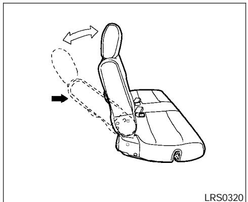 NISSAN QUEST 2004 - Basculement des fauteuils pour faciliter l'accès à la troisième rangée - 1