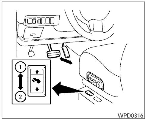 NISSAN QUEST 2005 - RéGLAGE DE LA POSITION DU PEDALIER (salon l'équipement du vehicule) - 1