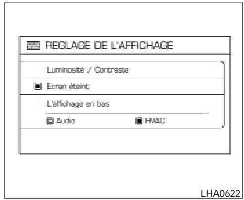 NISSAN QUEST 2007 - UTILISATION DE LA TOUCHESetting (réglage) - 1