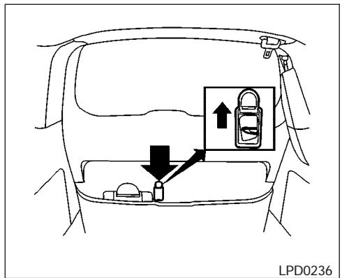 NISSAN QUEST 2007 - Déverrouillage du hayon manuel - 1