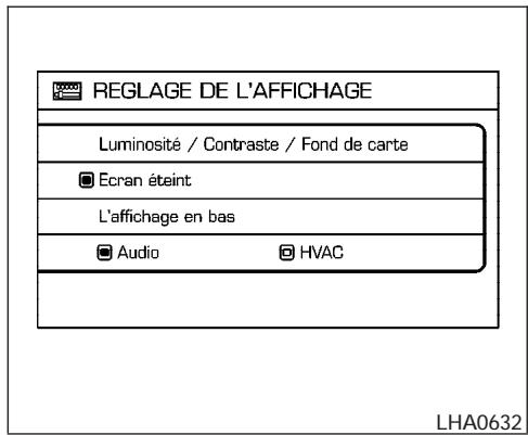 NISSAN QUEST 2007 - UTILISATION DE LA TOUCHE SETTING (réglage) - 1
