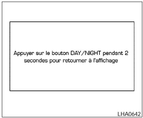 NISSAN QUEST 2007 - Luminosite/contraste/arrière-plan de l'écran : - 1