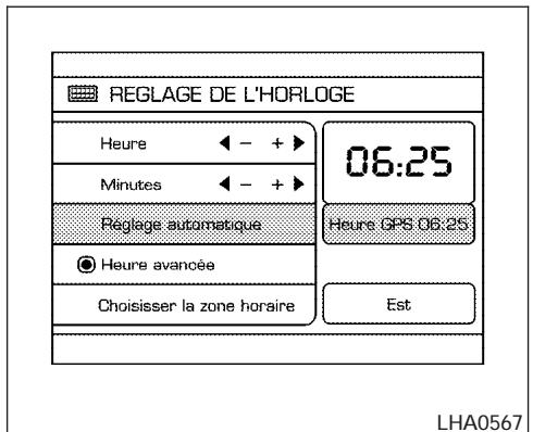 NISSAN QUEST 2007 - Réglage de l'heure avancée : - 1