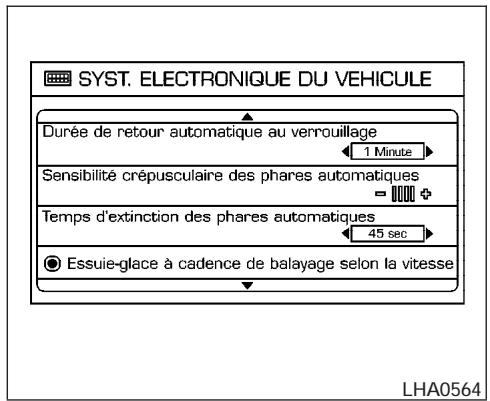 NISSAN QUEST 2007 - Réglage de l'écran inférieur : - 3