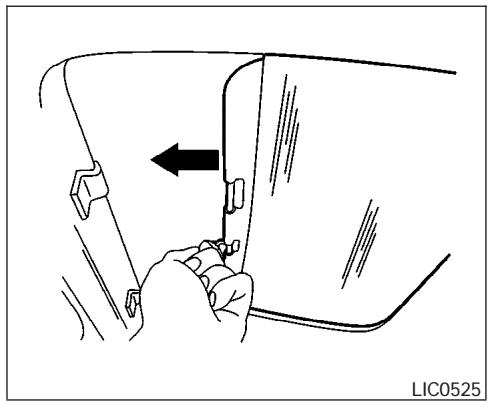 NISSAN QUEST 2007 - DEFLECTEURS MANUELS (selon l'équipement du vehicule) - 1