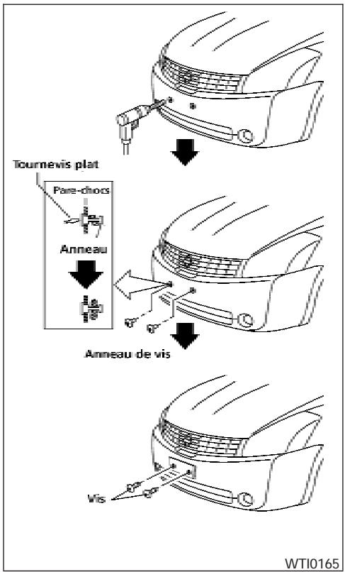 NISSAN QUEST 2007 - INSTALLATION DE LA PLAQUE D'IMMATICULATION AVANT - 3