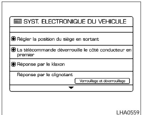 NISSAN QUEST 2007 - Réglage de l'écran inférieur : - 2