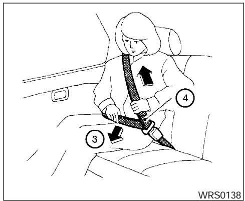 NISSAN SENTRA 2004 - Bouclage des ceintures de sécurité - 2