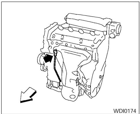 NISSAN SENTRA 2004 - VÉRIFICATION DU NIVEAU D'HUILE MOTEUR - 1