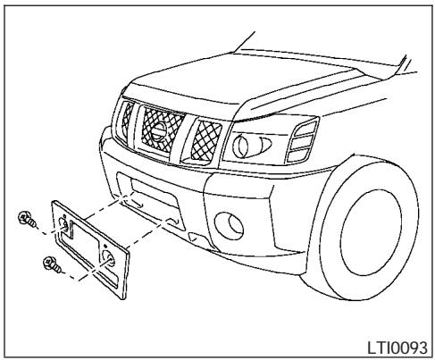 NISSAN TITAN 2004 - INSTALLATION DE LA PLAQUE D'IMMATICULATION AVANT - 3