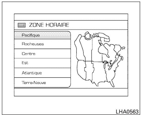 NISSAN TITAN 2007 - Sélection du fuseau horaire : - 1