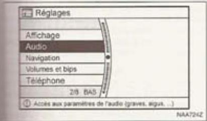 NISSAN QASHQAI+2 - Paramètres de volume et bips sonores - 2
