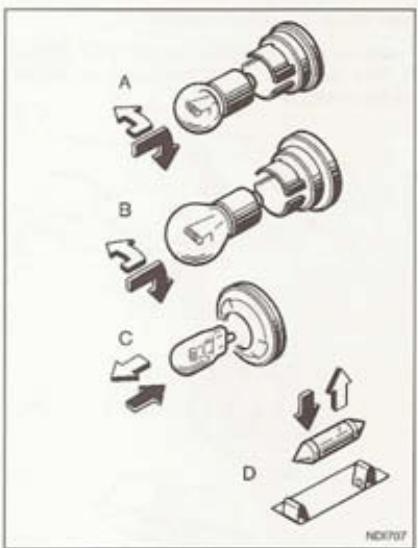 NISSAN QASHQAI+2 - EMPLACEMENT DES AMPOULES - 1