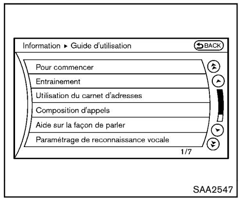 NISSAN 370Z 2012 - MODE DE COMMANDE ALTERNATIF DE RECONNAISSANCE VOCALE NISSAN - 6