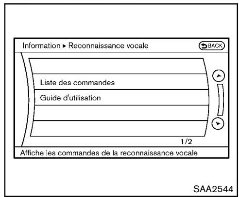 NISSAN 370Z 2012 - MODE DE COMMANDE ALTERNATIF DE RECONNAISSANCE VOCALE NISSAN - 3