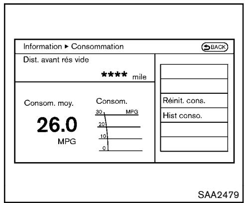 NISSAN 370Z 2012 - COMMENT UTILISER LE BOUTON INFO - 2