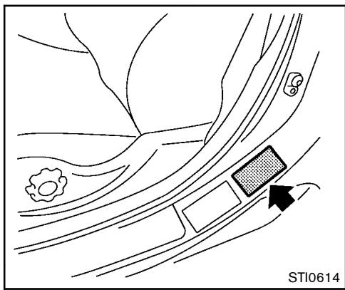 NISSAN 370Z 2012 - ÉTIQUETTE DU DISPOSITIF ANTIPOLLUTION - 1
