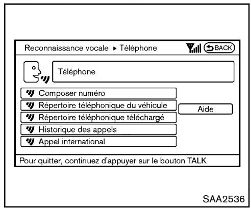 NISSAN 370Z 2012 - Examples de commandes vocales - 3