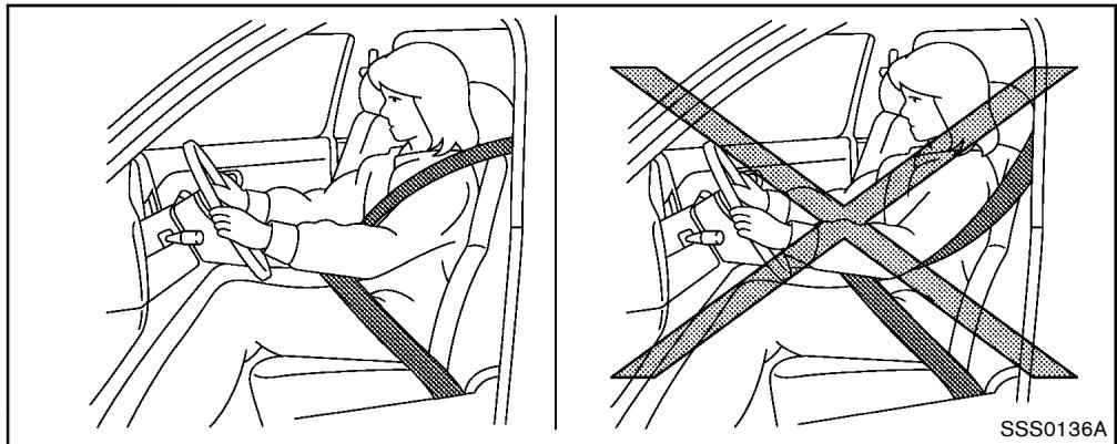 NISSAN 370Z 2012 - PRECAUTIONS À PRENDRE AVEC LES CEINTURES DE SECURITÉ - 1