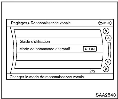 NISSAN 370Z 2012 - MODE DE COMMANDE ALTERNATIF DE RECONNAISSANCE VOCALE NISSAN - 2
