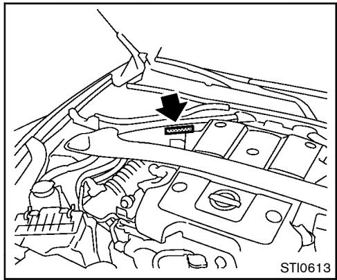 NISSAN 370Z 2012 - PLAQUE PORTANT LE NUMÉRO D'IDENTIFICATION DU VÉHICULE (VIN) - 1