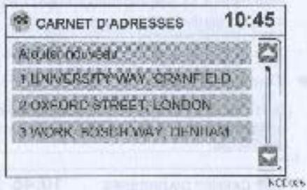 NISSAN CONNECT - REGLAGE D'UNE ENTREE DU CARNET D'ADRESSES EN TANT QUE DESTINATION - 1