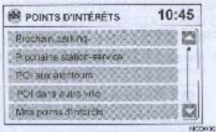NISSAN CONNECT - RECHERCHE DE POINTS D'INTERET A PROXIMATE - 1