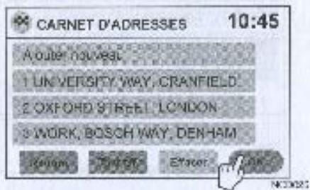 NISSAN CONNECT - REGLAGE D'UNE ENTREE DU CARNET D'ADRESSES EN TANT QUE DESTINATION - 2
