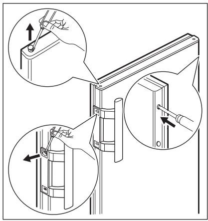 Technical diagram showing mechanical assembly steps with magnified views of component details