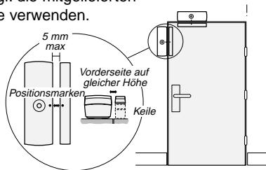 DELTA DORE COBX - Position des Melders an Tur/Fenster - 1