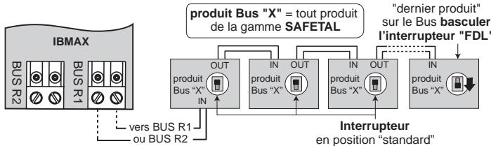 DELTA DORE INTERFACE REPETEUR BUS - Exemple de cablage d'un bus repete - 1