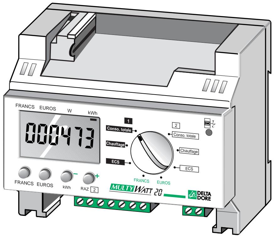 DELTA DORE MULTYWATT 20 - L'indicateur de consommations. - 1