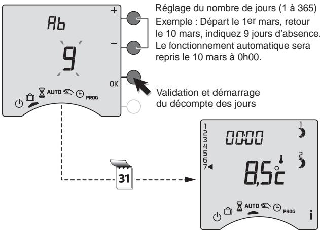 DELTA DORE RADIO DRIVER - Mode absence - 1
