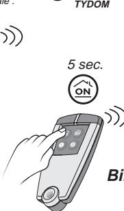 DELTA DORE TYDOM 141 - Ajouter la télécommande au système : - 4