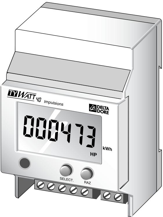DELTA DORE TYWATT 40 - Indicateurs de consommation à sortie “impulsions” - 1
