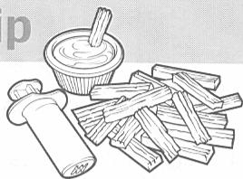 HASBRO EASY BAKE REAL MEAL OVEN FRIES WITH CHEESE DIP - Spray pan with nonstick cooking spray - 1